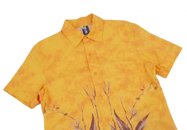ジーンズポールゴルチエJean's Paul GAULTIER フラワーペイズリープリント半袖シャツ マスタード48 K-115026_002