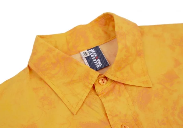 ジーンズポールゴルチエJean's Paul GAULTIER フラワーペイズリープリント半袖シャツ マスタード48 K-115026_003