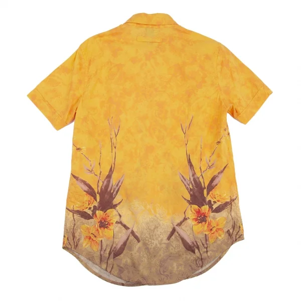 ジーンズポールゴルチエJean's Paul GAULTIER フラワーペイズリープリント半袖シャツ マスタード48 K-115026_009