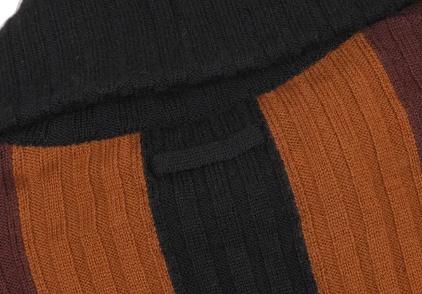 Jean-Paul GAULTIER Stripe Wool Rib Zip Knit Sweater K-115033_010