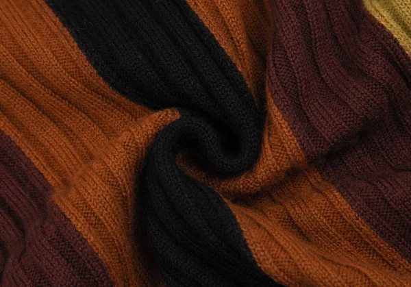 Jean-Paul GAULTIER Stripe Wool Rib Zip Knit Sweater K-115033_011