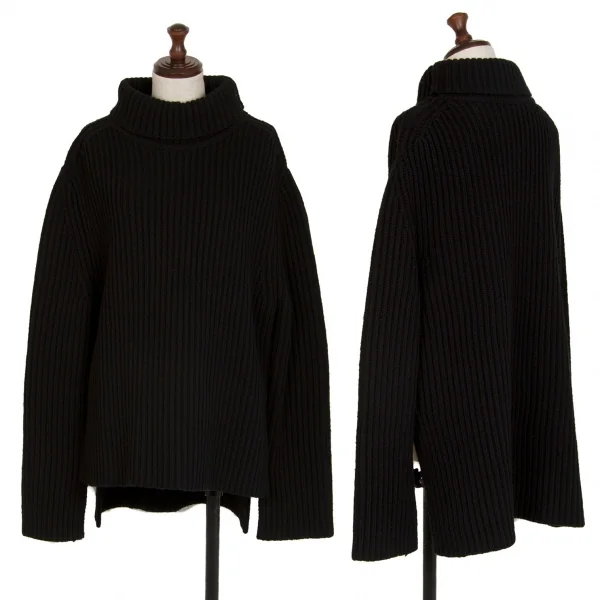 ジョセフJOSEPH ハイネックローゲージリブニットセーター 黒XS K-115046_001