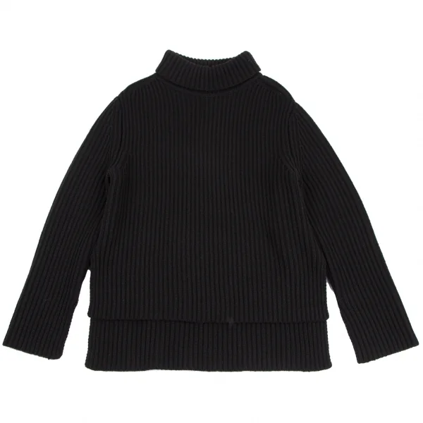 ジョセフJOSEPH ハイネックローゲージリブニットセーター 黒XS K-115046_002