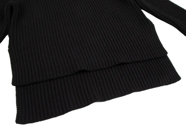 ジョセフJOSEPH ハイネックローゲージリブニットセーター 黒XS K-115046_008
