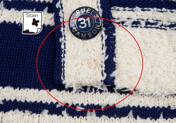 CHANEL Lettering Design Knit Cardigan K-115051_010