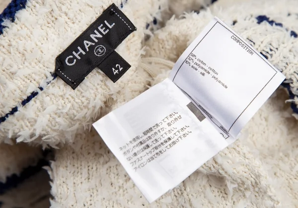 CHANEL Lettering Design Knit Cardigan K-115051_018