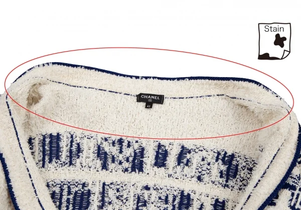 CHANEL Lettering Design Knit Cardigan K-115051_004