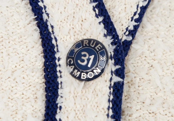 CHANEL Lettering Design Knit Cardigan K-115051_006