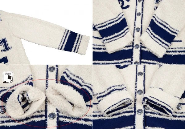 CHANEL Lettering Design Knit Cardigan K-115051_008