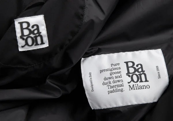 ベーコンBACON ショールカラーダウンジャケット 黒S K-115056_016