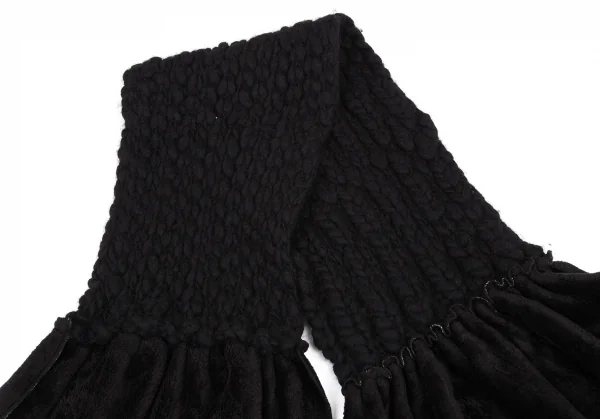Yohji Yamamoto NOIR Fleece Switching Knit Stole K-115057_002