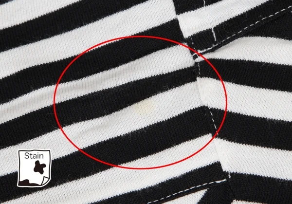 ジュンヤワタナベ コムデギャルソンJUNYA WATANABE COMME des GARCONS ボーダー切替天竺シャツ 白黒M位 K-115059_015