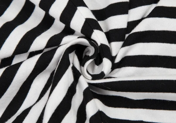 ジュンヤワタナベ コムデギャルソンJUNYA WATANABE COMME des GARCONS ボーダー切替天竺シャツ 白黒M位 K-115059_017