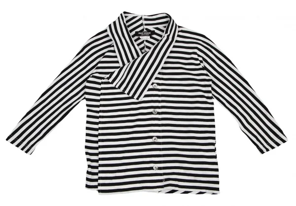 ジュンヤワタナベ コムデギャルソンJUNYA WATANABE COMME des GARCONS ボーダー切替天竺シャツ 白黒M位 K-115059_002