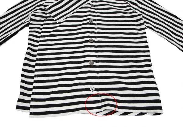 ジュンヤワタナベ コムデギャルソンJUNYA WATANABE COMME des GARCONS ボーダー切替天竺シャツ 白黒M位 K-115059_008