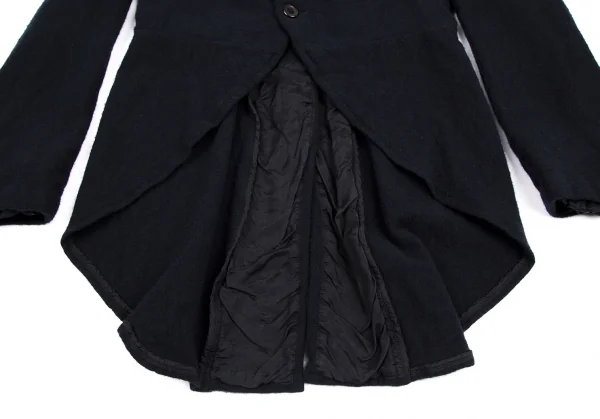 ローブドシャンブル コムデギャルソンrobe de chambre COMME des GARCONS 縮絨ウールモーニングジャケット 紺L K-115060_011