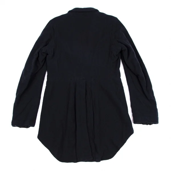 ローブドシャンブル コムデギャルソンrobe de chambre COMME des GARCONS 縮絨ウールモーニングジャケット 紺L K-115060_012