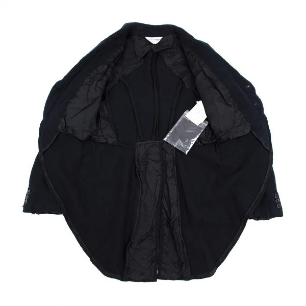 ローブドシャンブル コムデギャルソンrobe de chambre COMME des GARCONS 縮絨ウールモーニングジャケット 紺L K-115060_013