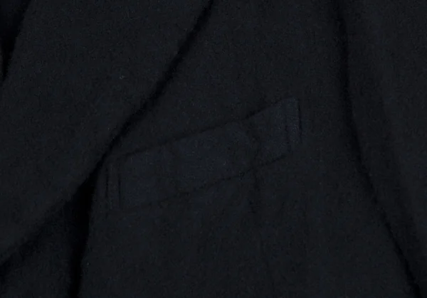 ローブドシャンブル コムデギャルソンrobe de chambre COMME des GARCONS 縮絨ウールモーニングジャケット 紺L K-115060_005
