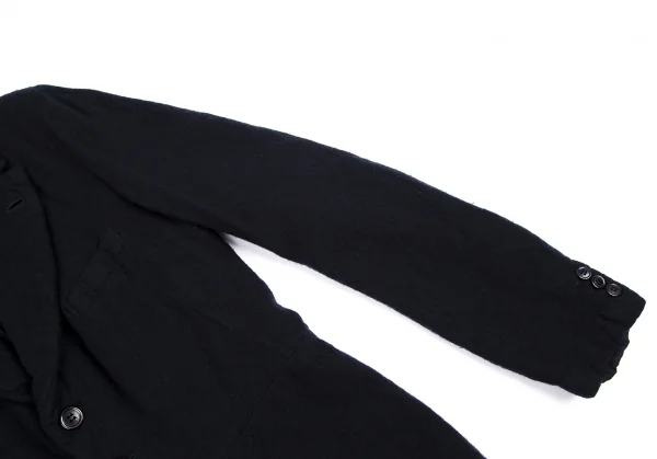 ローブドシャンブル コムデギャルソンrobe de chambre COMME des GARCONS 縮絨ウールモーニングジャケット 紺L K-115060_007