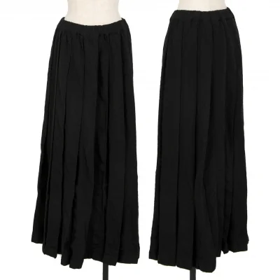 ローブドシャンブル コムデギャルソンrobe de chambre COMME des GARCONS 縮絨ウールプリーツロングスカート