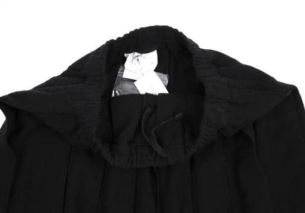 ローブドシャンブル コムデギャルソンrobe de chambre COMME des GARCONS 縮絨ウールプリーツロングスカート 黒M位 K-115063_004