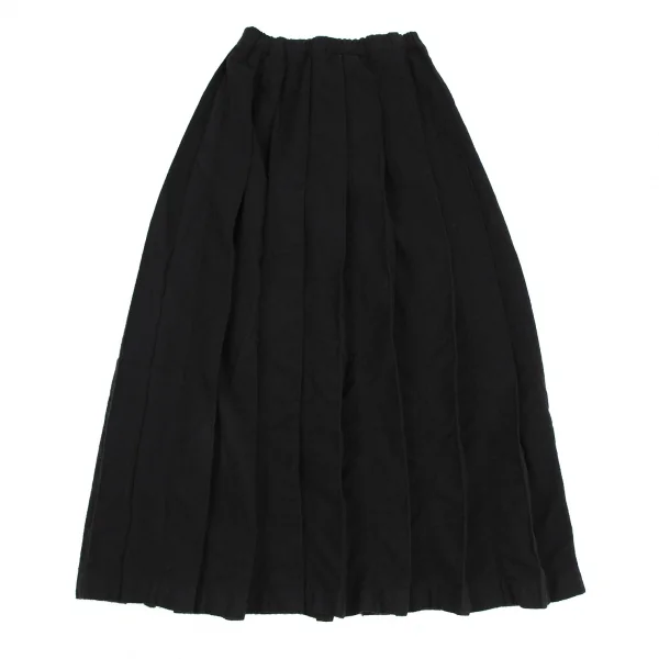 ローブドシャンブル コムデギャルソンrobe de chambre COMME des GARCONS 縮絨ウールプリーツロングスカート 黒M位 K-115063_008