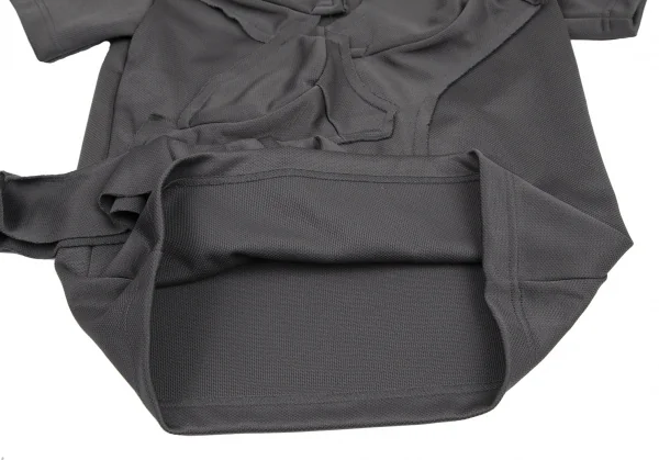 コムデギャルソンCOMME des GARCONS 生地貼り付け鹿の子半袖カットソー グレーS K-115071_013