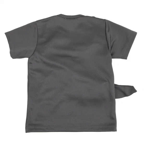 コムデギャルソンCOMME des GARCONS 生地貼り付け鹿の子半袖カットソー グレーS K-115071_014