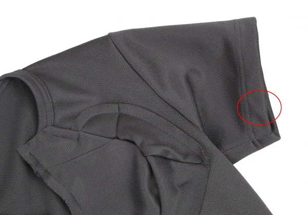 コムデギャルソンCOMME des GARCONS 生地貼り付け鹿の子半袖カットソー グレーS K-115071_008