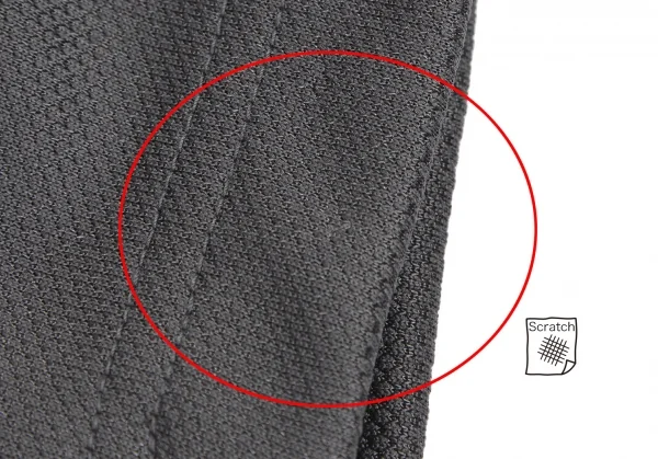 コムデギャルソンCOMME des GARCONS 生地貼り付け鹿の子半袖カットソー グレーS K-115071_009