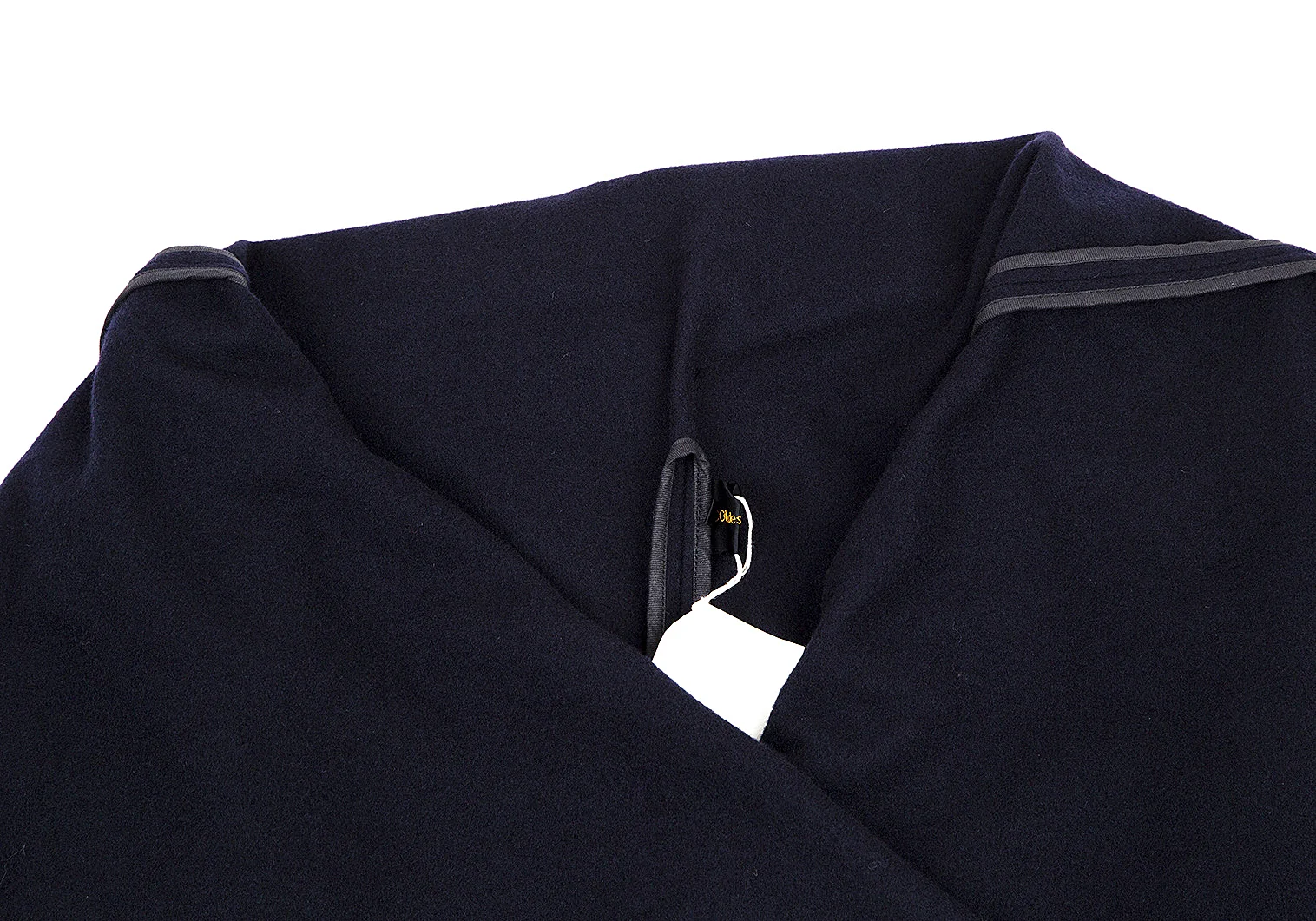 COMME des GARCONS Sailor Collar Buttonless Wool Jacket Navy