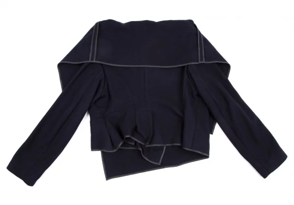 コムデギャルソンCOMME des GARCONSセーラーカラーボタンレスウールジャケット 紺M K-115078_010