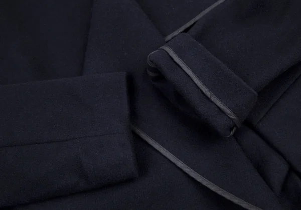 コムデギャルソンCOMME des GARCONSセーラーカラーボタンレスウールジャケット 紺M K-115078_006