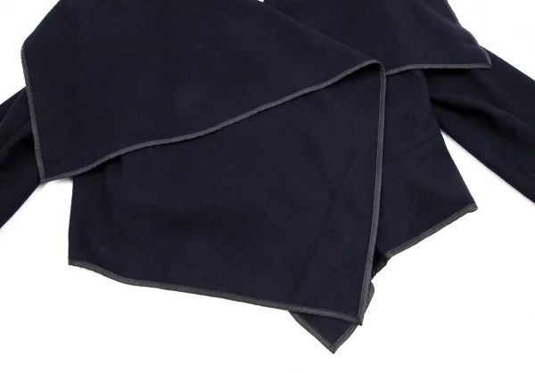 コムデギャルソンCOMME des GARCONSセーラーカラーボタンレスウールジャケット 紺M K-115078_007