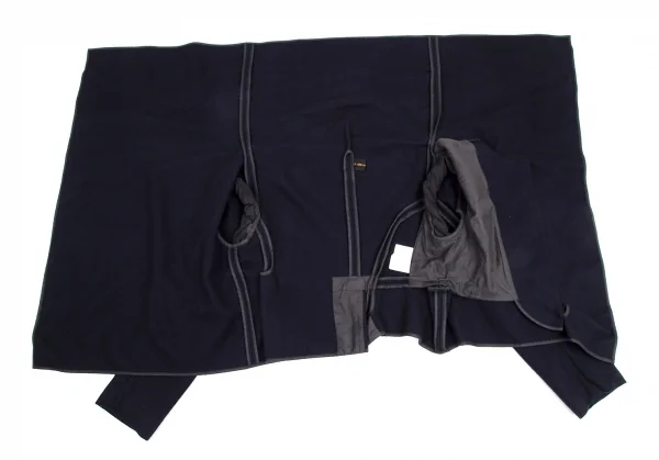 コムデギャルソンCOMME des GARCONSセーラーカラーボタンレスウールジャケット 紺M K-115078_009