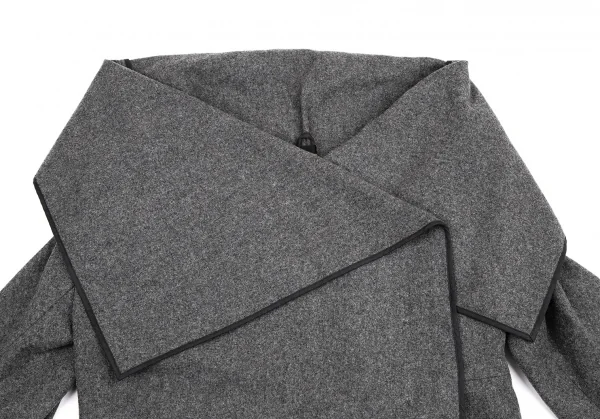 コムデギャルソンCOMME des GARCONSセーラーカラーボタンレスウールジャケット グレーM K-115079_003