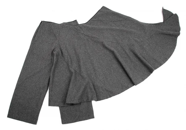 コムデギャルソンCOMME des GARCONS巻きスカートウールパンツ グレーM K-115080_010