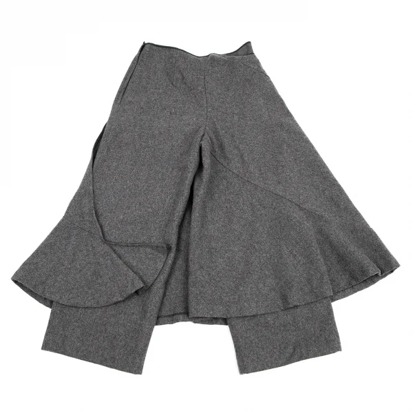 コムデギャルソンCOMME des GARCONS巻きスカートウールパンツ グレーM K-115080_009