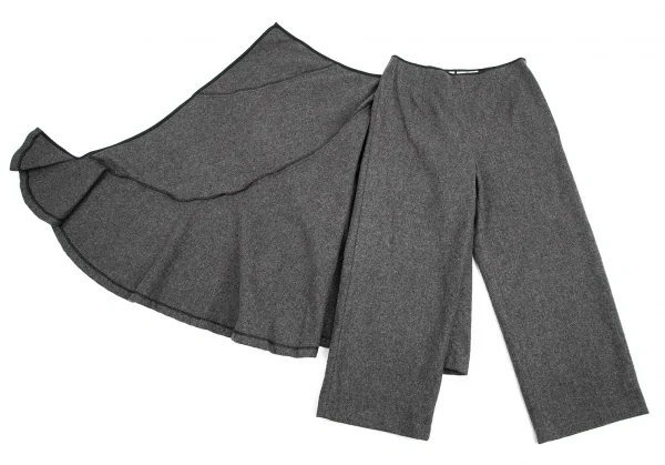 コムデギャルソンCOMME des GARCONSセーラーカラーボタンレスウールセットアップスーツ グレーM K-115081_014