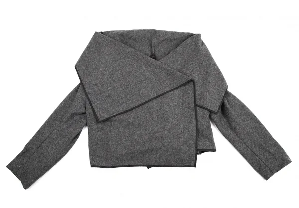 コムデギャルソンCOMME des GARCONSセーラーカラーボタンレスウールセットアップスーツ グレーM K-115081_003