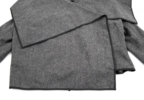 コムデギャルソンCOMME des GARCONSセーラーカラーボタンレスウールセットアップスーツ グレーM K-115081_005