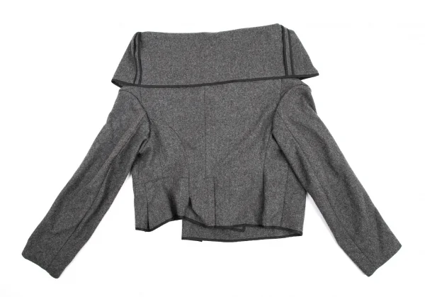 コムデギャルソンCOMME des GARCONSセーラーカラーボタンレスウールセットアップスーツ グレーM K-115081_008