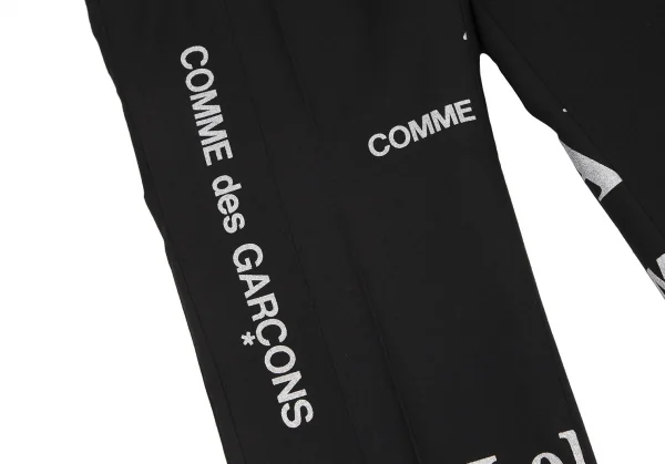 コムデギャルソンCOMME des GARCONS ロゴプリント切替ウールパンツ 黒L K-115085_006