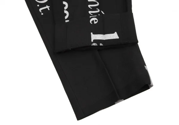 コムデギャルソンCOMME des GARCONS ロゴプリント切替ウールパンツ 黒L K-115085_009