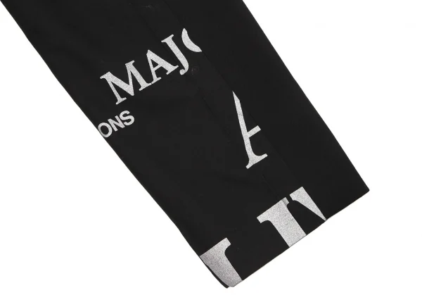 コムデギャルソンCOMME des GARCONS ロゴプリント切替ウールパンツ 黒L K-115085_015