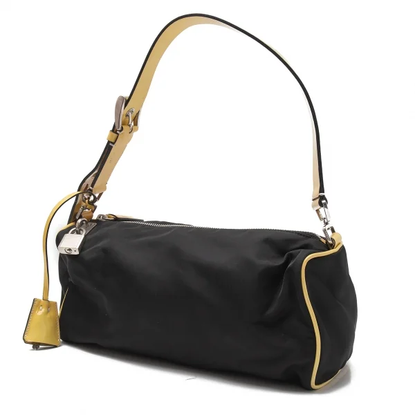 プラダPRADA ミニショルダーバッグ 黒黄 K-115087_001