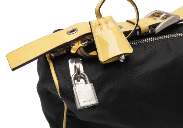 プラダPRADA ミニショルダーバッグ 黒黄 K-115087_011