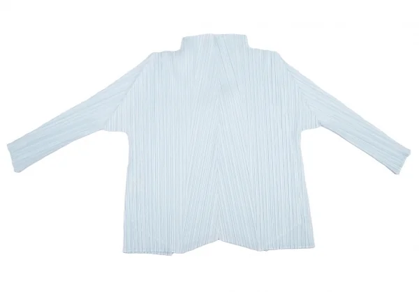 プリーツプリーズPLEATS PLEASE プリーツ1B七分袖カーディガン ライトブルー4 K-115095_010