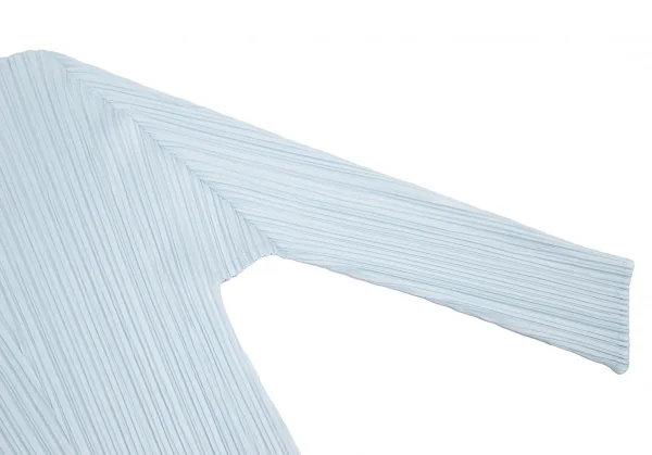 プリーツプリーズPLEATS PLEASE プリーツ1B七分袖カーディガン ライトブルー4 K-115095_006